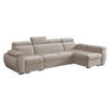 ECKSOFA Boston LCP, Seite: Rechts 1P(65)+2R+LCP - Silberfarben/Naturfarben, Holz/Textil (320/170cm) - MIRJAN24