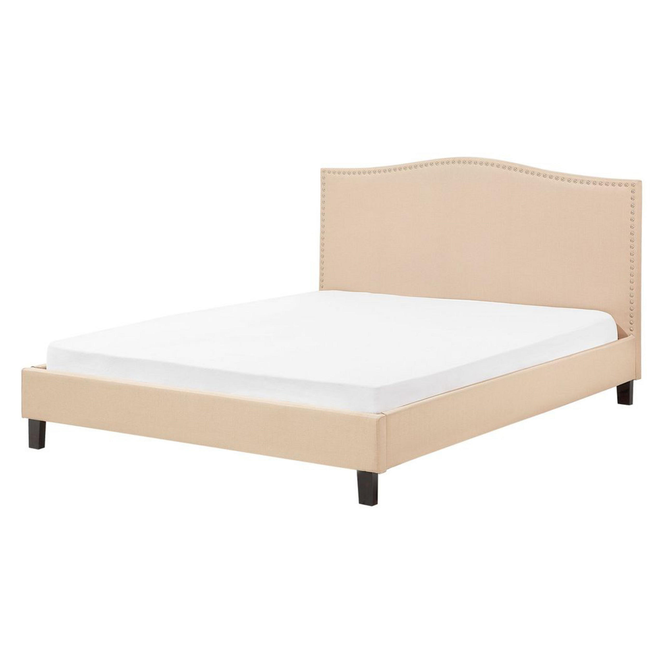 POLSTERBETT 160/200 cm Beige Montpellier - Beige, Textil (160/200cm) - Beliani
