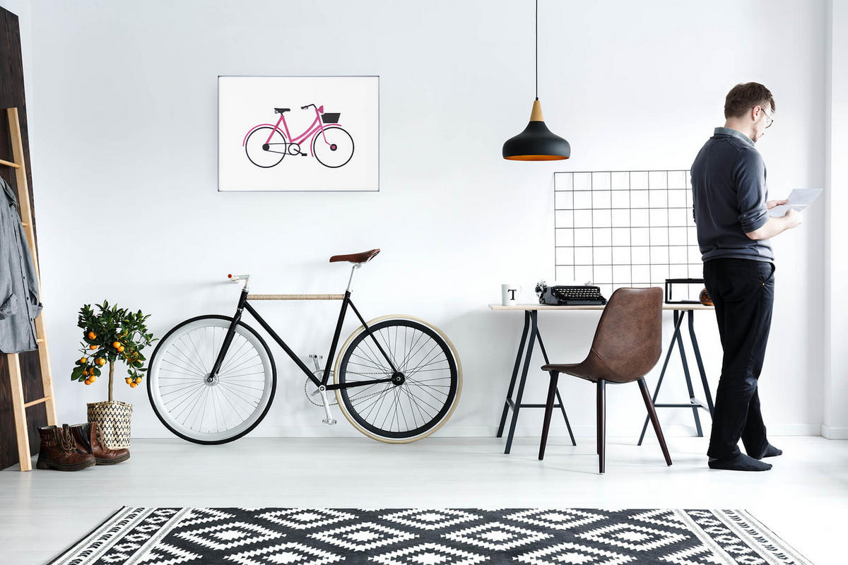 WANDBILD Rosa 50/70 cm - Pink/Schwarz, Glas (2.14/70cm) - KUNSTLOFT