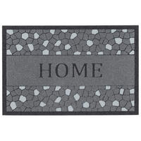 IN & OUTDOOR FUSSMATTE RUBBER FLOCK HOME - Schwarz, Textil (40/60cm) - Pergamon