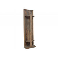 WANDGARDEROBE Sheesham 55x35x200 grau geölt NATURE GREY #002 - Grau, Holz (55/200/35cm) - Massivmoebel24