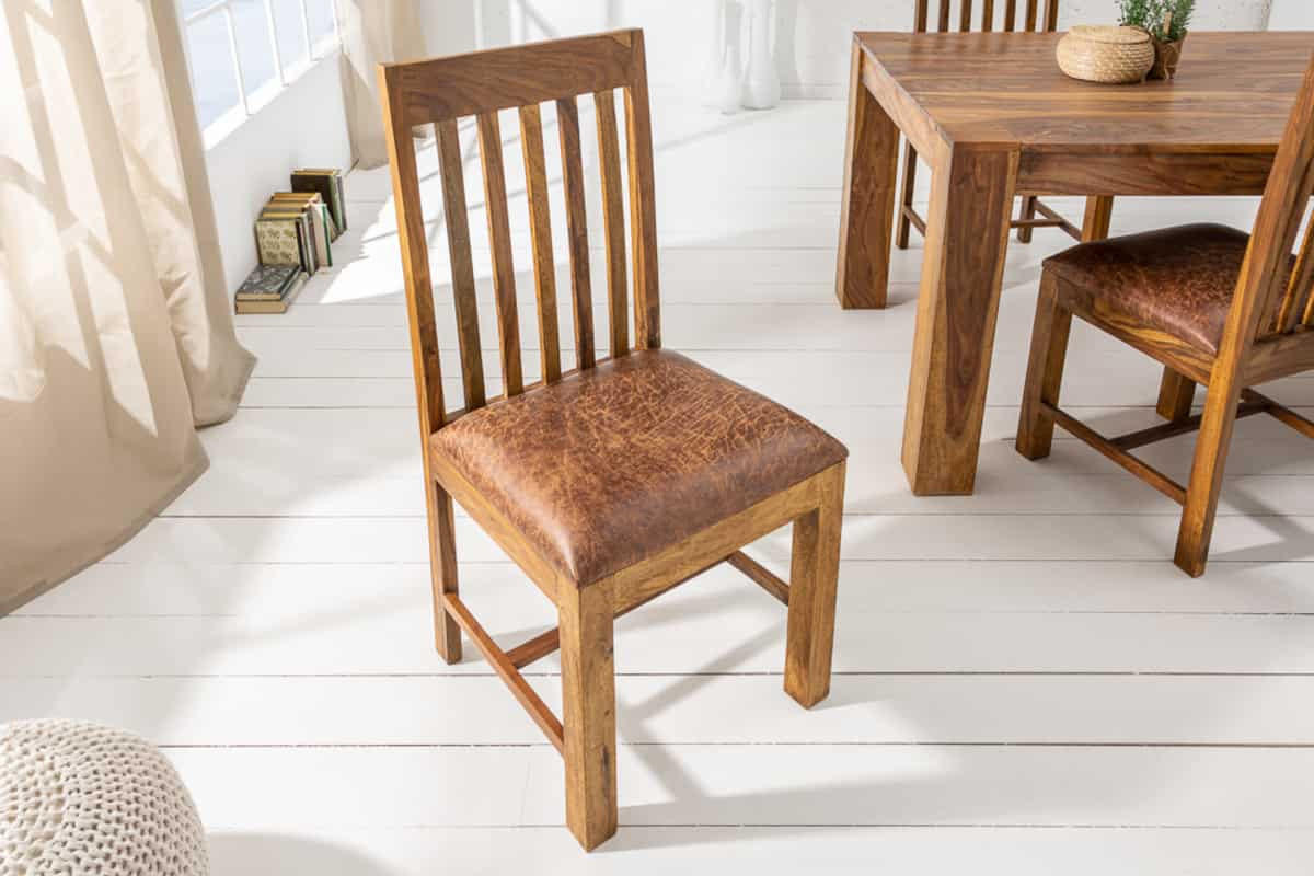 STUHL MAKASSAR Sheesham Braun 100 cm - Braun, Holz (46/100/50cm) - riess-ambiente