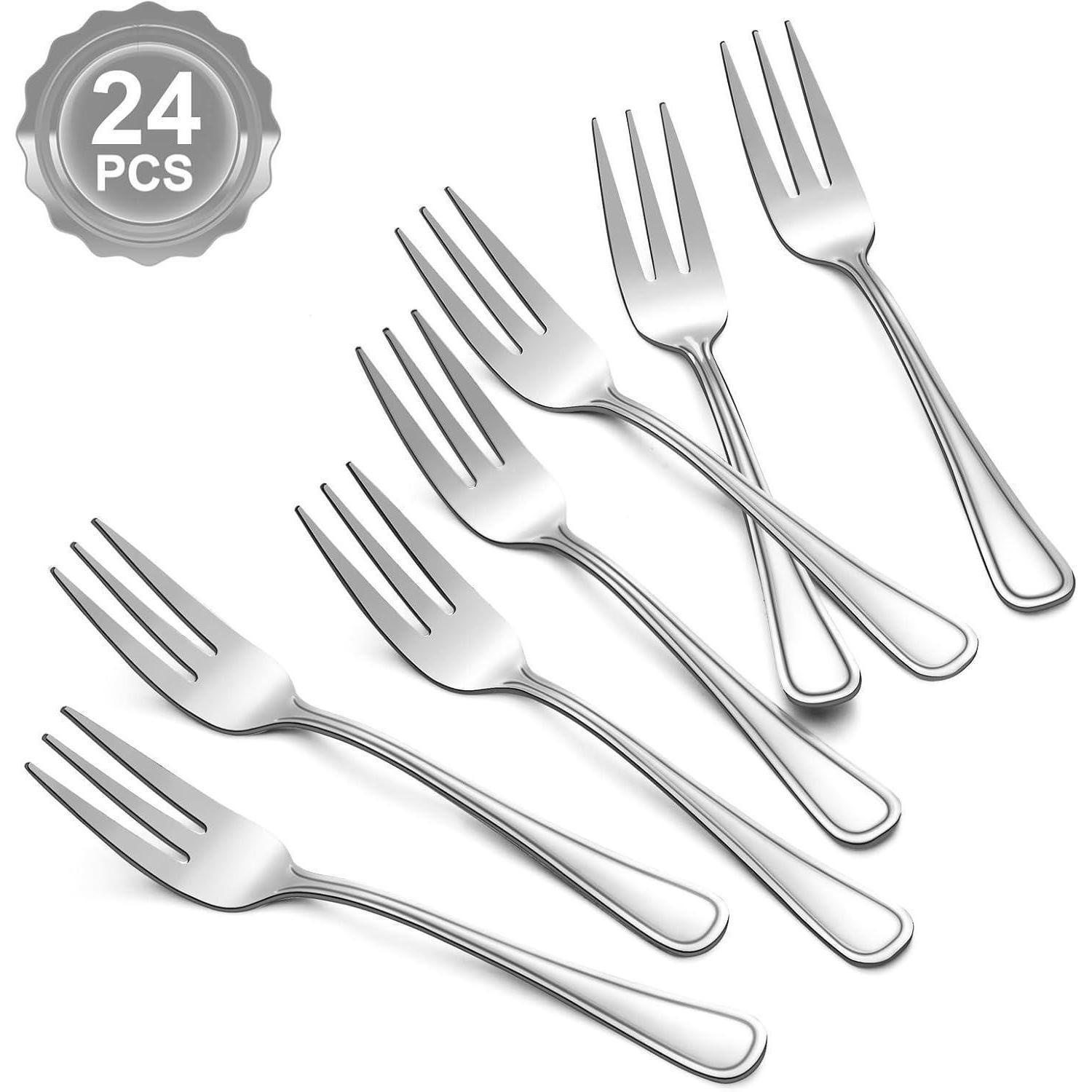 DESSERTGABELN 24-teiliges Set Edelstahl 14,5 cm - Silberfarben, Metall