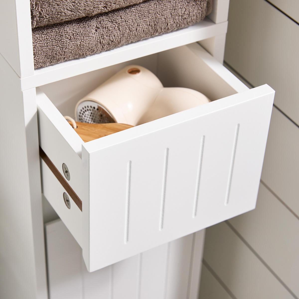 HOCHSCHRANK Weiß - Weiß, Holzwerkstoff (20/180/20cm) - SoBuy