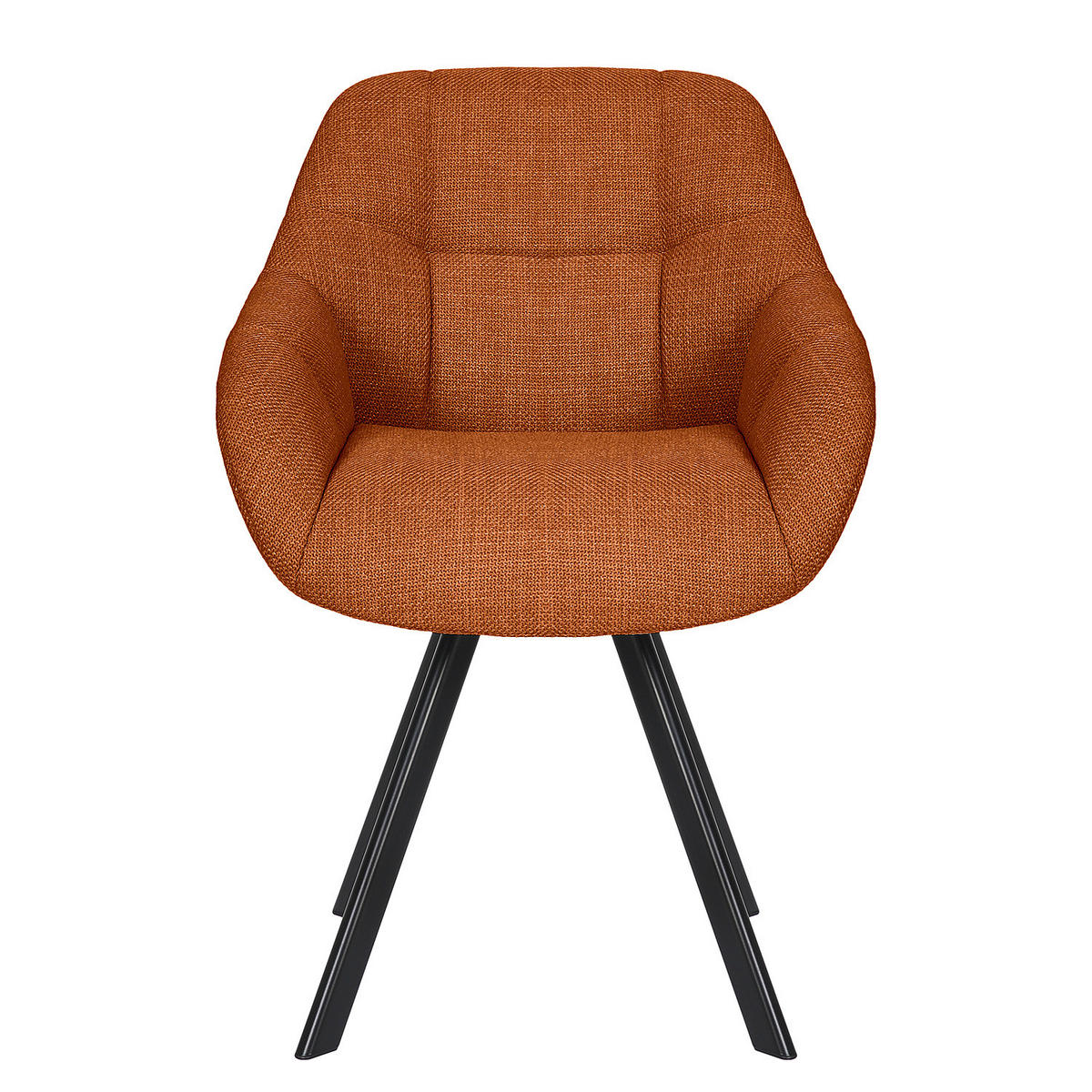 POLSTERSTUHL 2ER-SET - Metall / Textil - Rot, Textil/Metall (57/83/65cm) - home24