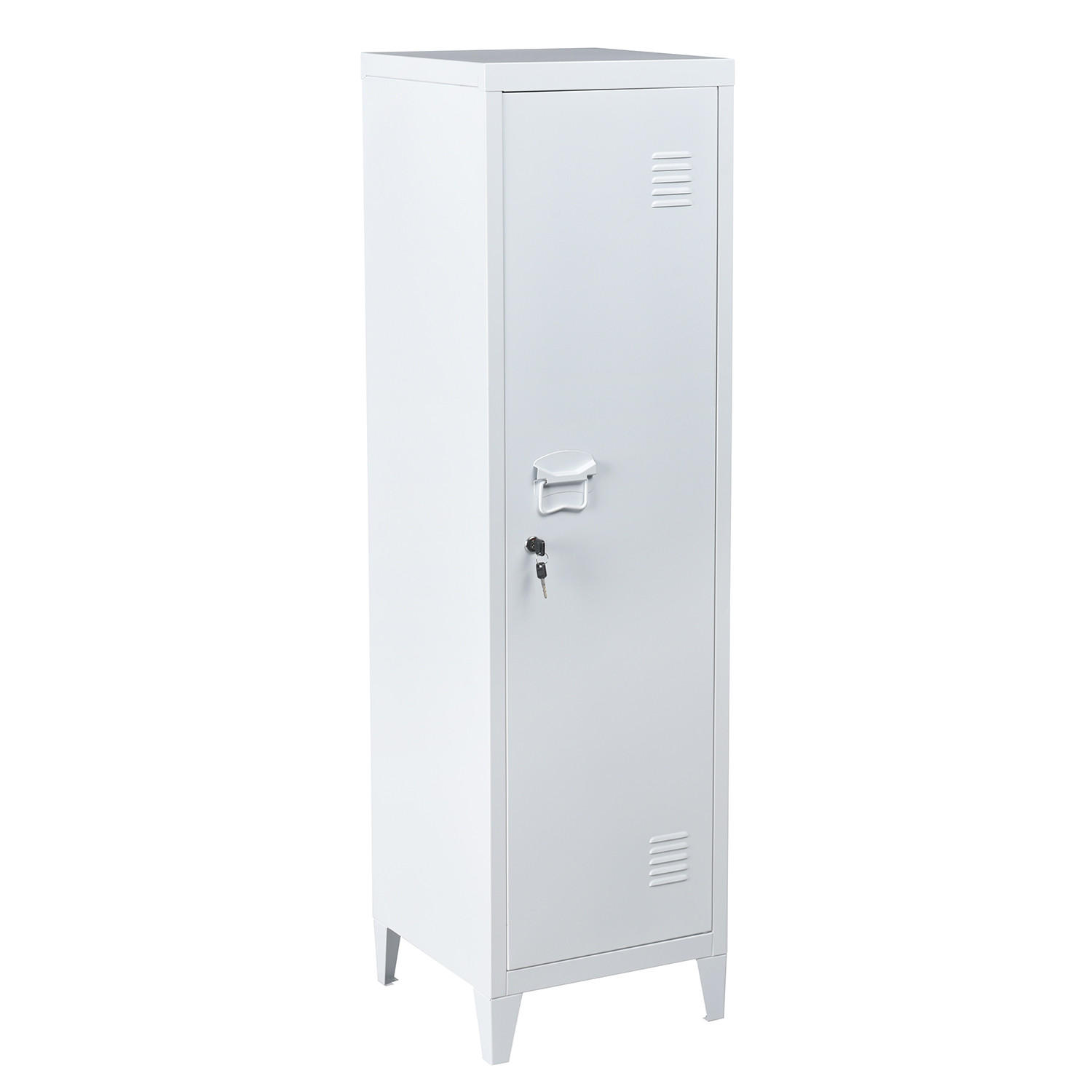 MEHRZWECKSCHRANK Metall weiß - Weiß, Metall (38/138/39cm) - Urban Meuble