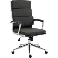BÜROSTUHL Cyron Stoff dunkelgrau - Chromfarben/Dunkelgrau, Textil/Metall (61/115/65cm) - TPFLiving