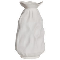BLUMENVASE Steinzeug weiß Cattail - Weiß, Stein (40cm) - Beliani