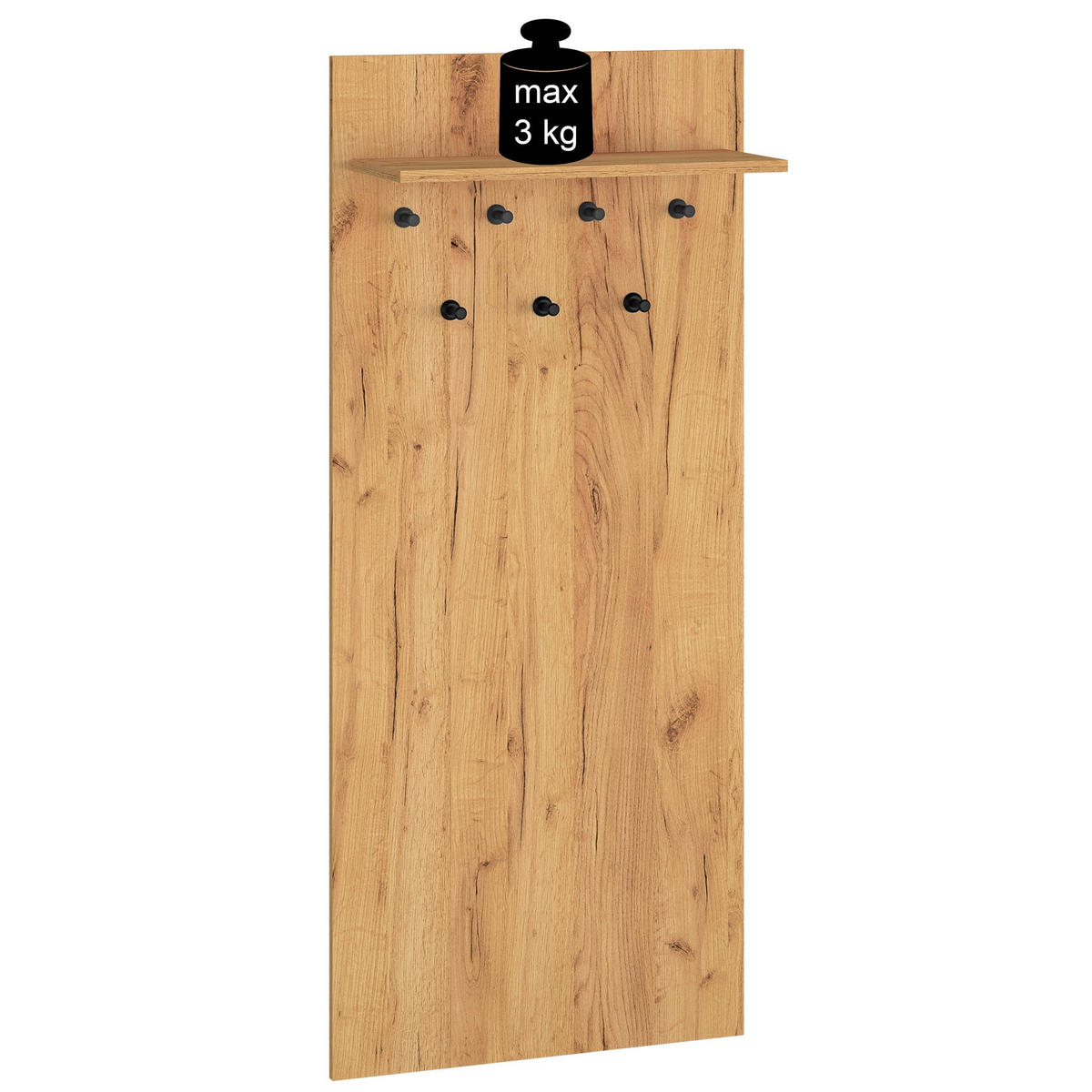 GARDEROBE Vasco Eiche 60 cm - Eichefarben, Holzwerkstoff (60/138/23.7cm) - Homebook