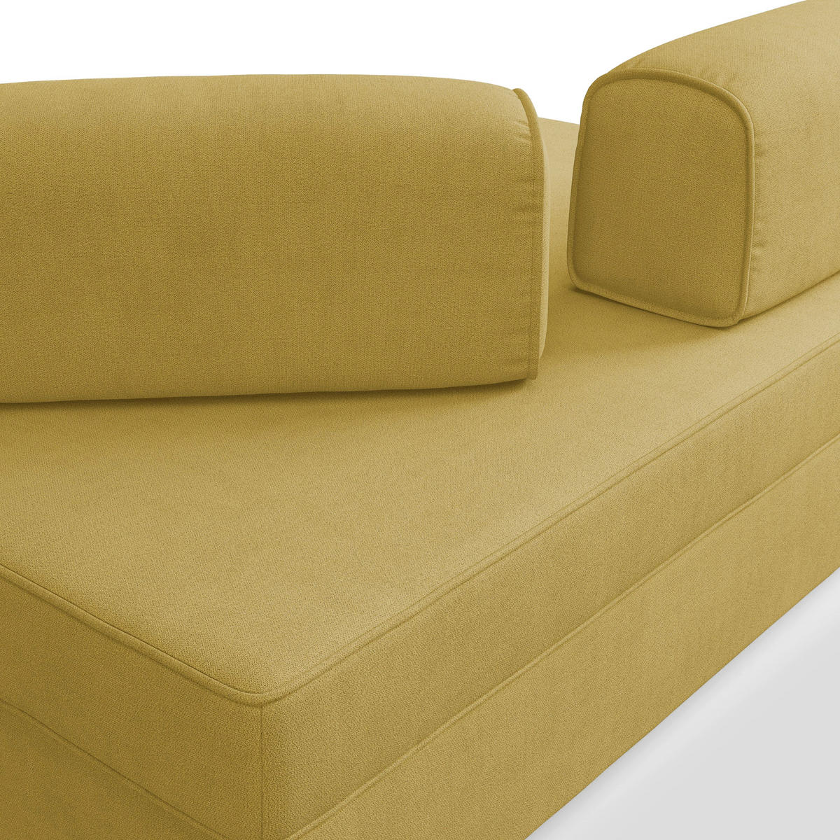 LINEARSOFA Liberty ausziehbar - Gelb, Textil (180/42/105cm) - Divani.store