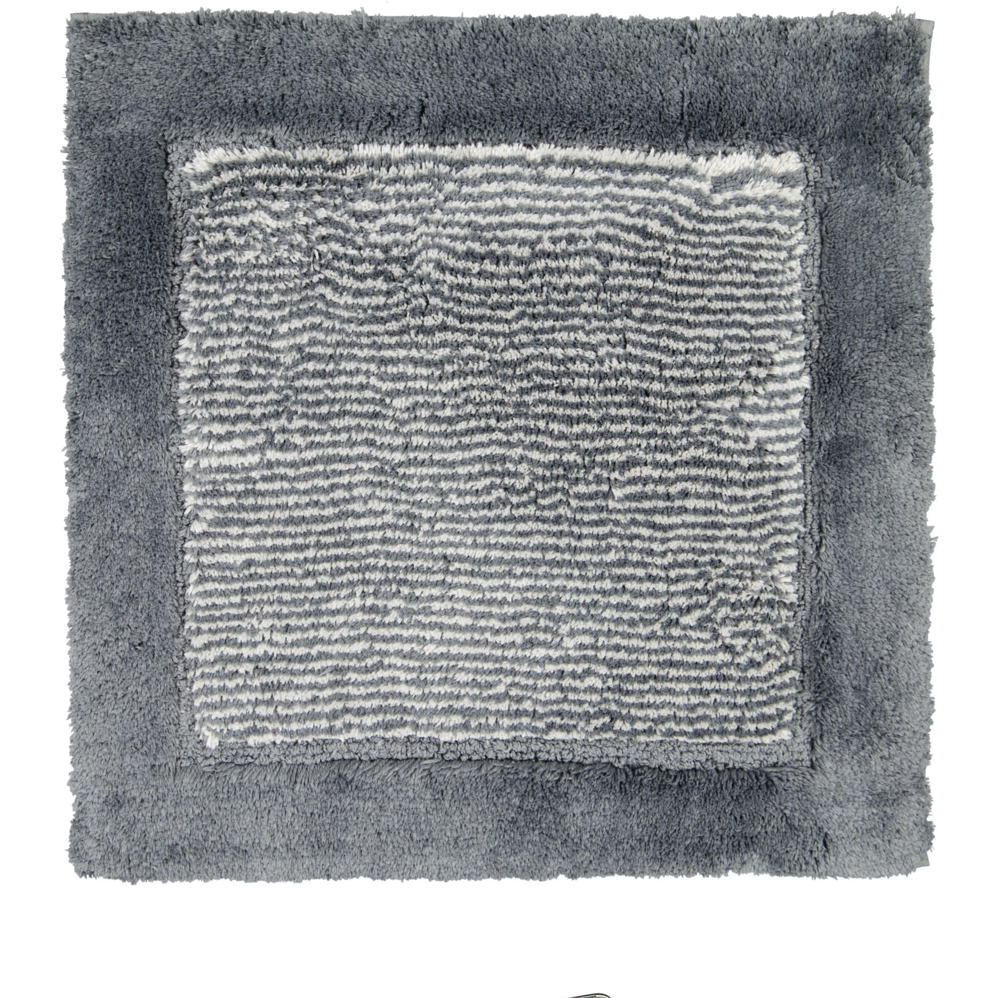 BADTEPPICHE LUXURY HOME TWO-TONE 590 SCHIEFER - 77 - Grau, Textil (60/60cm) - Cawö