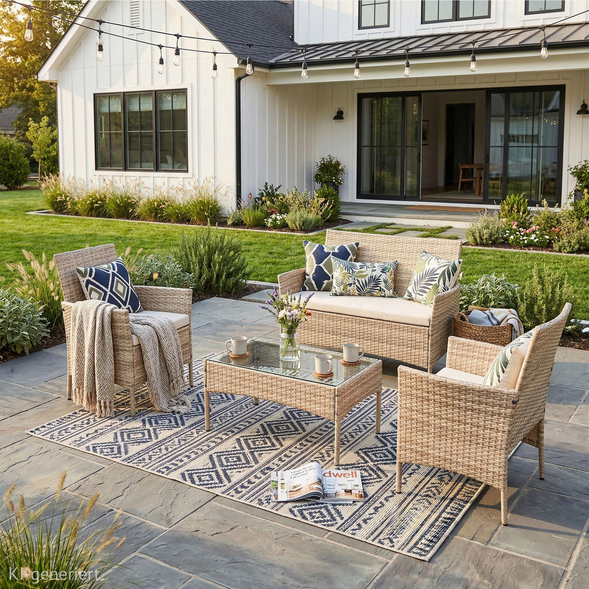 SITZGRUPPE Brooklyn Beige - Beige, Metall - SVITA