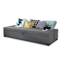 SCHLAFSOFA Misti I - Schwarz/Grau, Holz/Kunststoff (195/38/80cm)