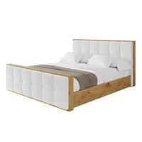 POLSTERBETT mit Bettkasten, Fußteil und Lattenrost, Boxbett ohne Matratze - ENZO7-Z 160x200 Weiß - Weiß, Holzwerkstoff/Textil (160/200cm) - ALTDECOR