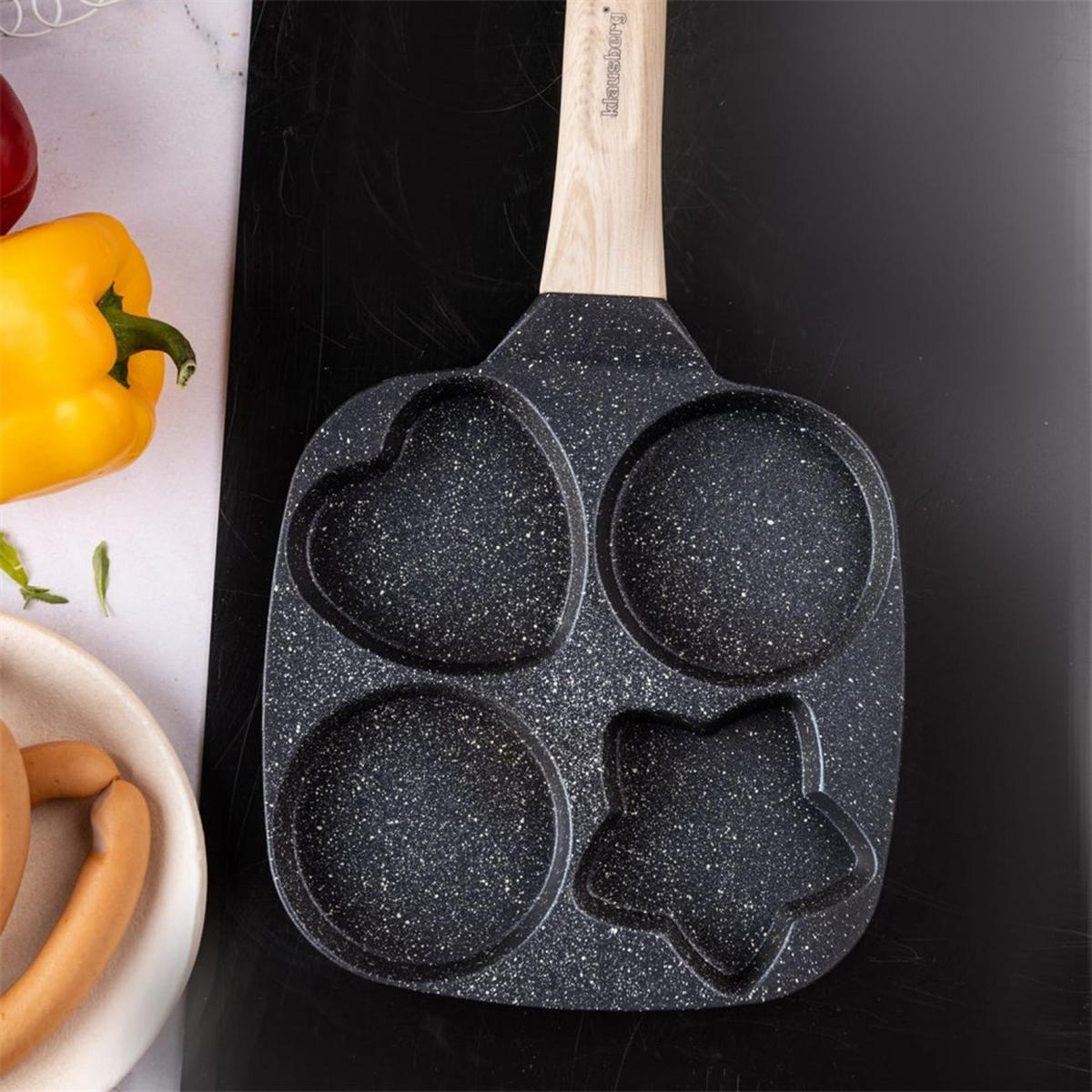 PFANNKUCHENPFANNE Schwarz 36/19/2.3 cm KB7807 - Schwarz, Metall (19cm) - Klausberg 