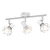 STRAHLER Chloris 3-flammig 49/10/20 cm - Weiß, Metall (49/10/20cm) - Nettlife