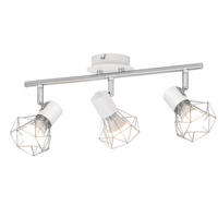 STRAHLER Chloris 3-flammig 49/10/20 cm - Weiß, Metall (49/10/20cm) - Nettlife