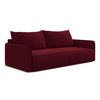 3-SITZER SOFA mit Schlaffunktion Samt Stoff Rot - Bordeaux/Rot, Kunststoff/Textil (216/86/105cm) - Makamii