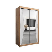SCHWEBETÜRENSCHRANK 200/120/62 2-türig - Silberfarben/Eiche Artisan, Holz/Kunststoff (120/200/62cm) - Abiks Möbel