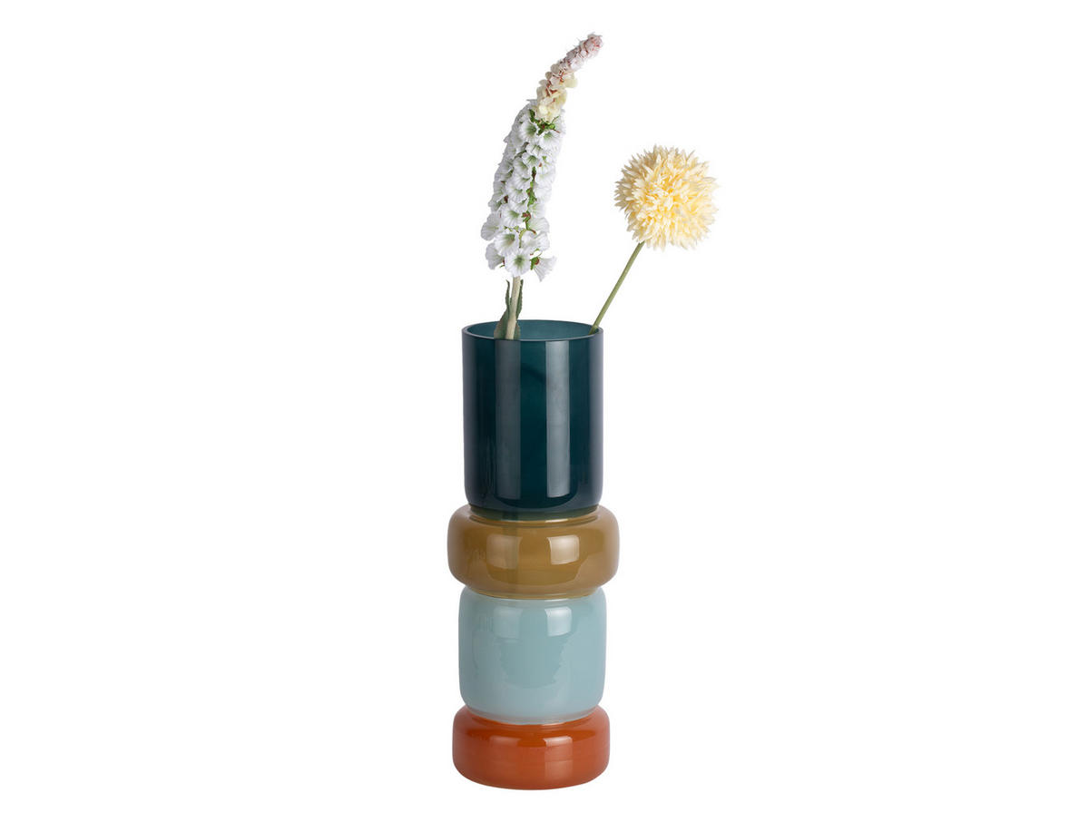 VASE Burano large - Mehrfarbig - 35 cm - Multicolor, Glas (13.5/35cm) - Present Time