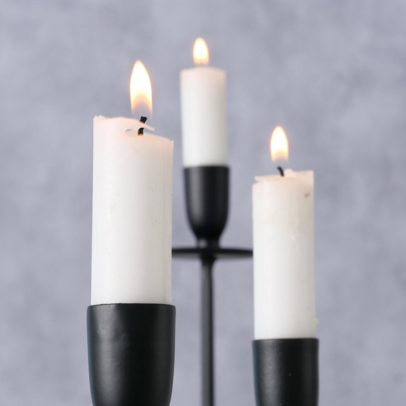 KERZENSTÄNDER Metall Chesil 20/26/30 cm 3er-Set - Schwarz, Metall (8.3/30/8.3cm) - Boltze Home