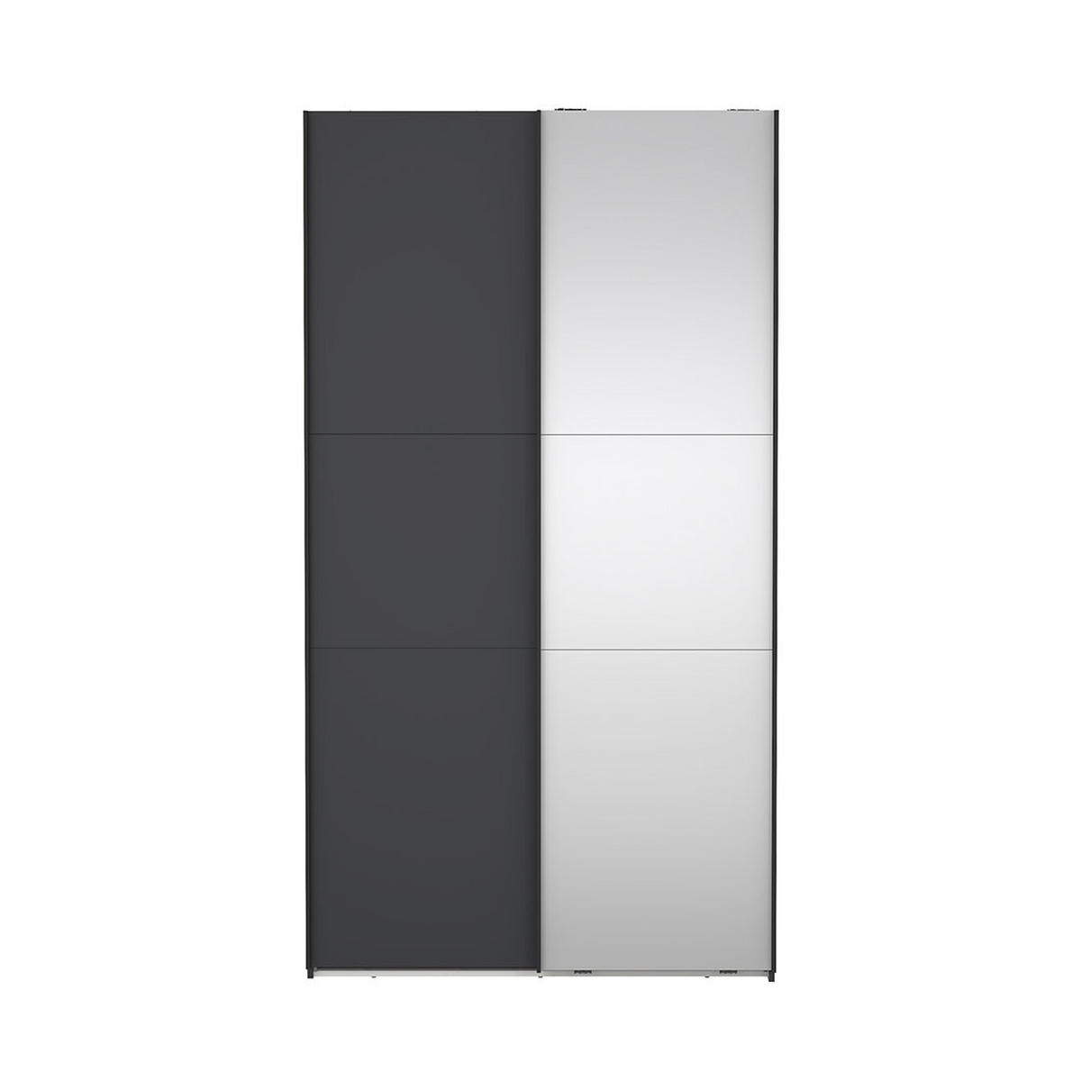 SCHIEBETÜRENSCHRANK, Como, Grau, Holzwerkstoff, 119 x 67 x 221 cm - Grau, Holzwerkstoff (119/221/67cm) - ebuy24