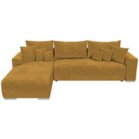 ECKSOFA Sydney mit Schlaffunktion Gelb Plüsch - Gelb, Textil (280/184cm) - Bromarkt
