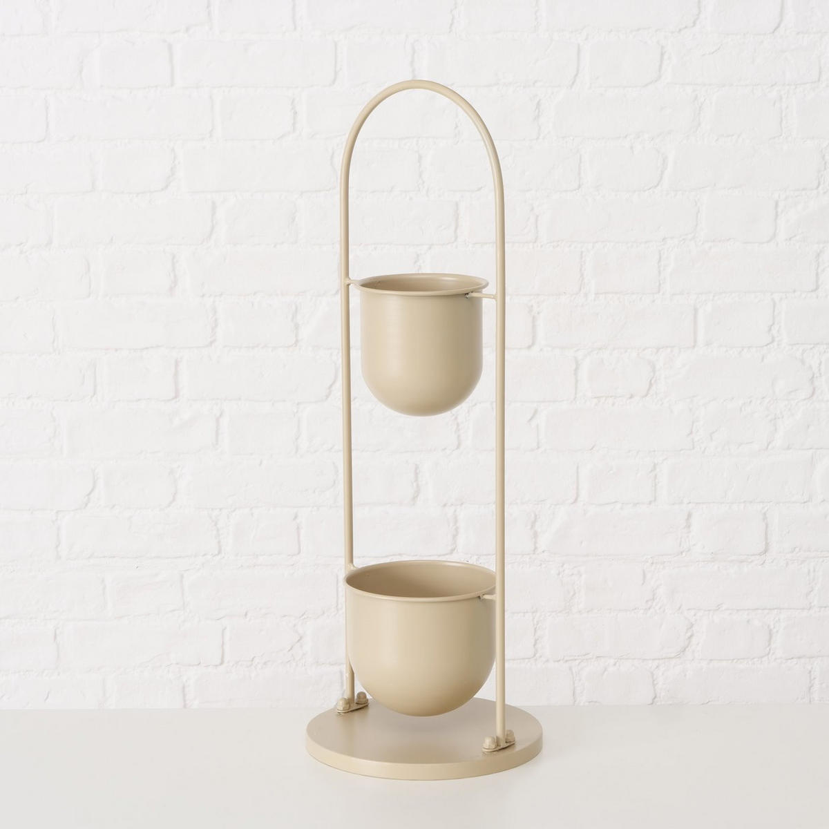 PFLANZENSTÄNDER aus Metall Camilio Beige 27/27/75 cm - Beige, Metall (75cm) - Boltze Home