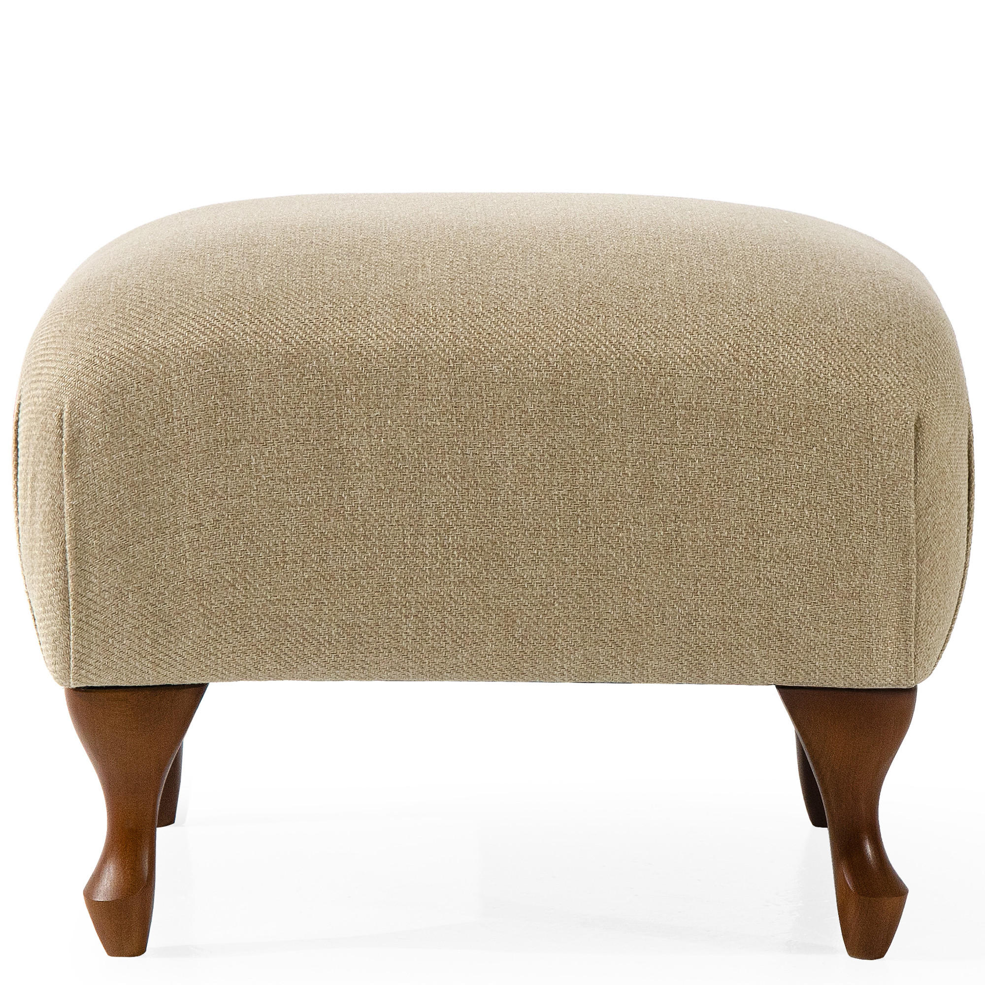 FUẞSTÜTZE TOMIS, Beige - Beige/Braun, Eichenholz/Holz (50/40/50cm) - KONSIMO®