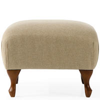 FUẞSTÜTZE TOMIS, Beige - Beige/Braun, Eichenholz/Holz (50/40/50cm) - KONSIMO®