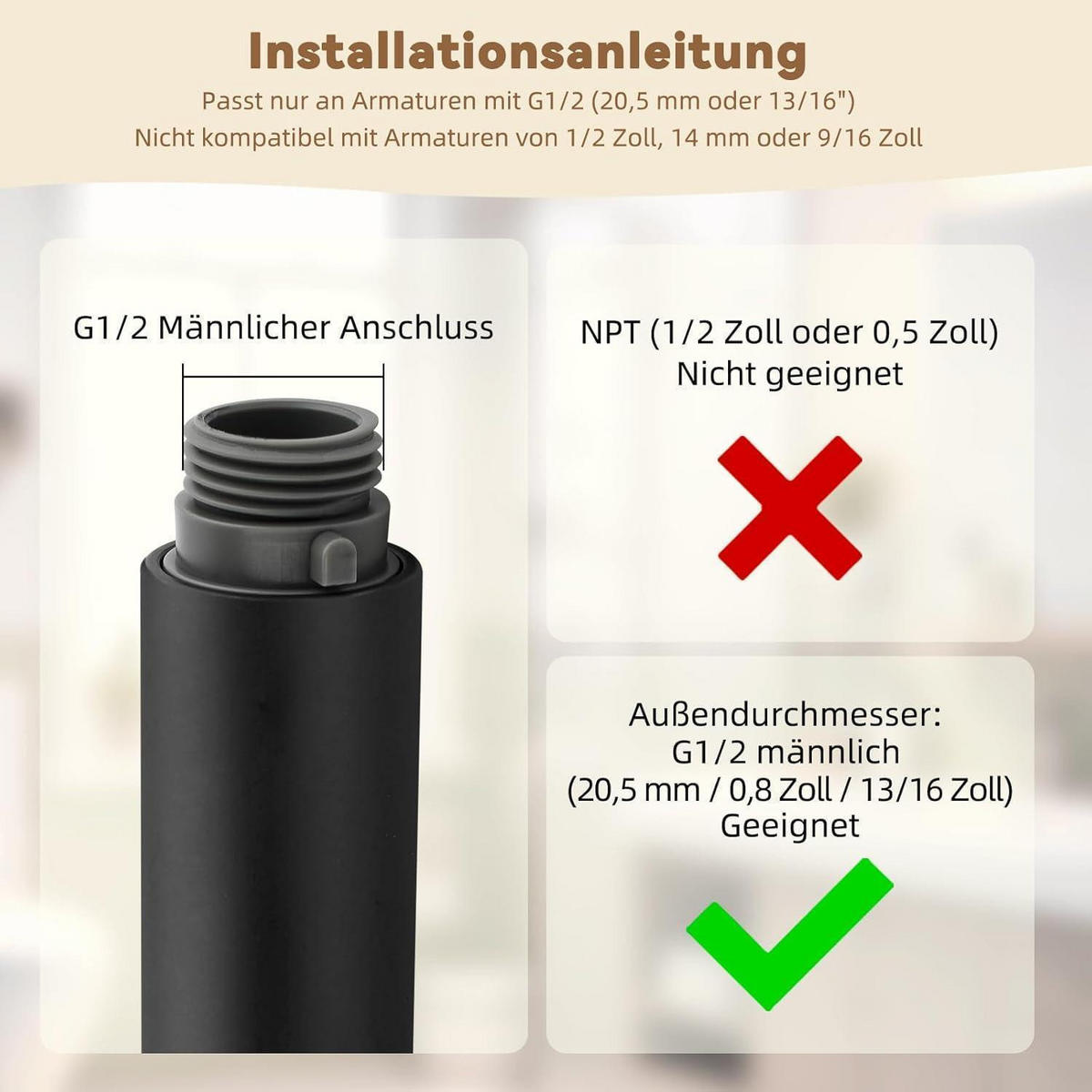 KÜCHENARMATUR Sprühkopf Matt Schwarz 2 Strahlarten - Schwarz, Kunststoff (5/17.3/5.7cm)