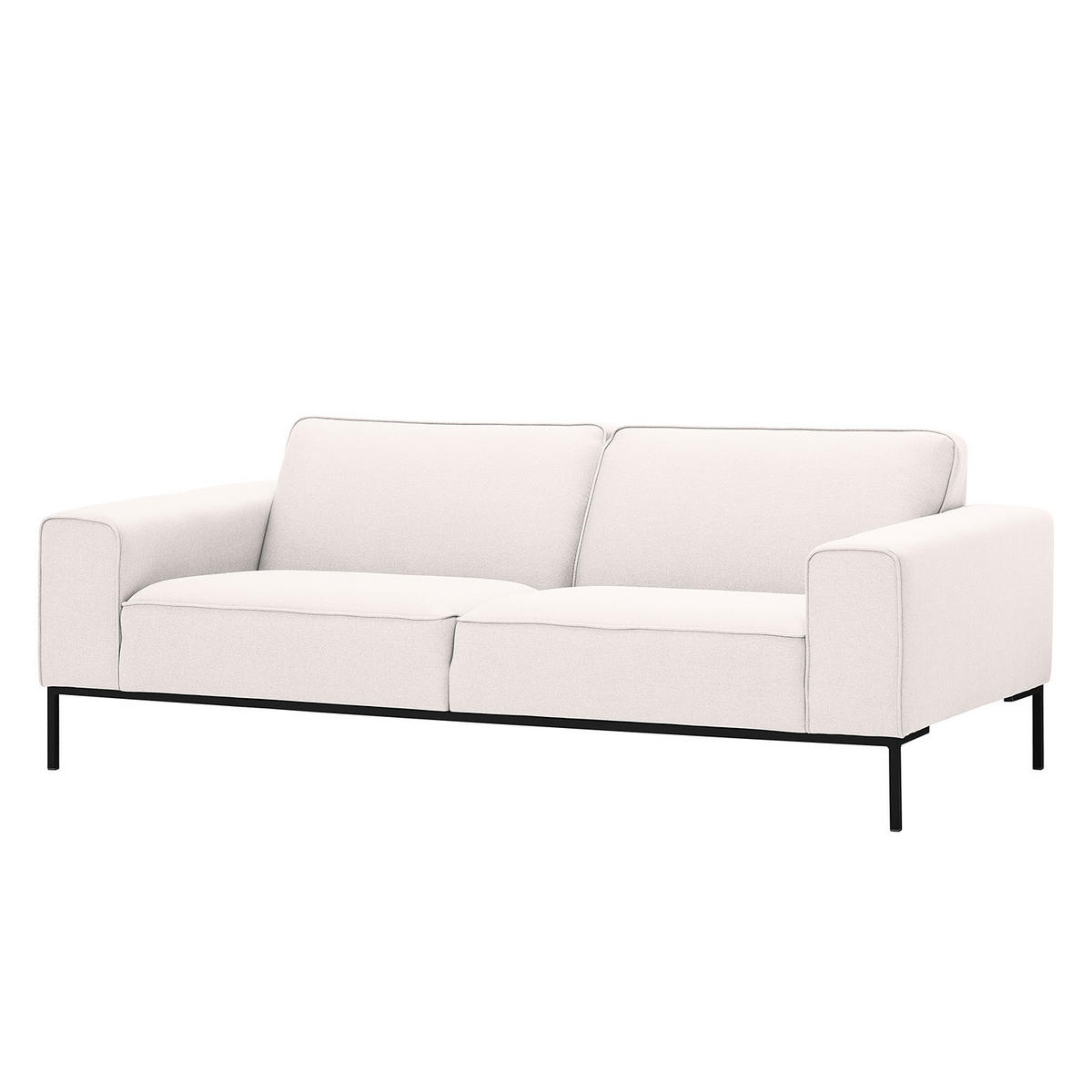 3-SITZER SOFA - Webstoff - Beige, Textil (205/77/93cm) - home24