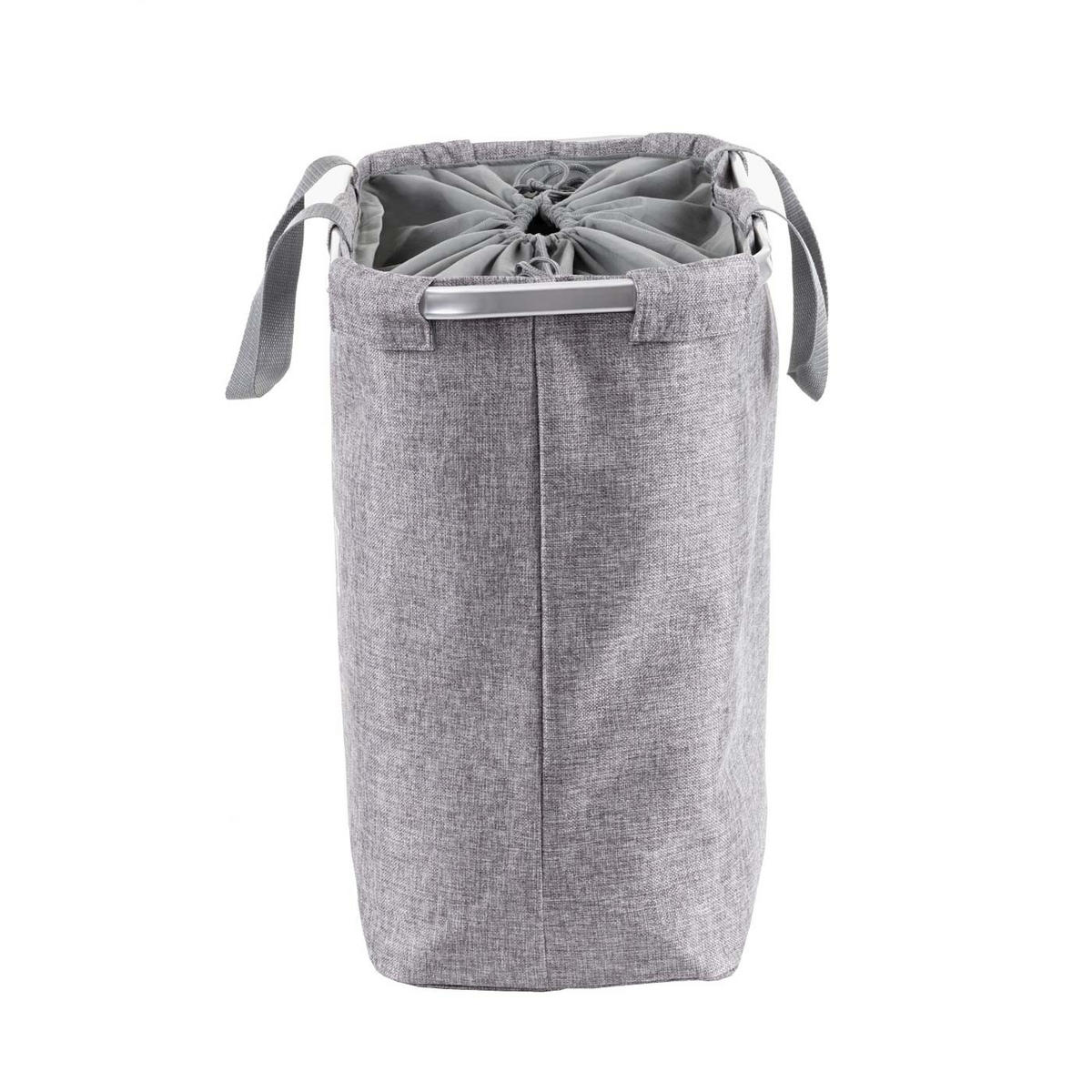 KOŠ NA PRÁDLO Sivý - sivá, textil (52/54/32cm) - MCW