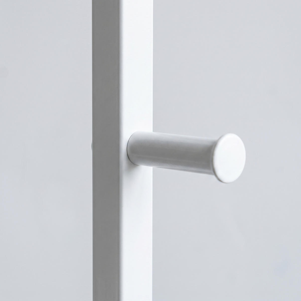 GARDEROBENSTÄNDER Holzoptik Weiß Kleiderstange 181x40x28 cm - Weiß, Holzwerkstoff/Metall (40/181/28cm) - Relaxdays