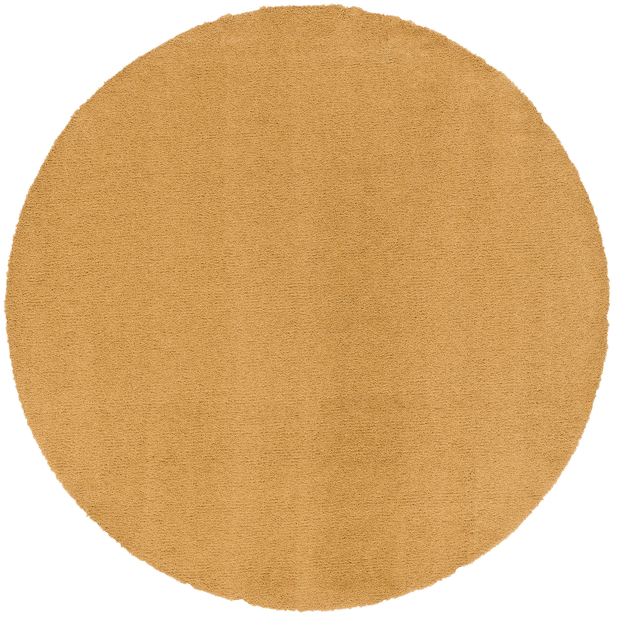 LUXUS HOCHFLOR SHAGGY TEPPICH VELVET RUND - Currygelb, Textil (133/133cm) - Snapstyle