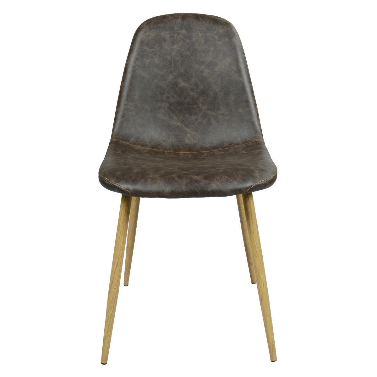 STUHL-SET 4 Stück in Eisen Vintage - Dunkelbraun/Schwarz, Holzwerkstoff/Textil (46/86/47cm) - Urban Meuble