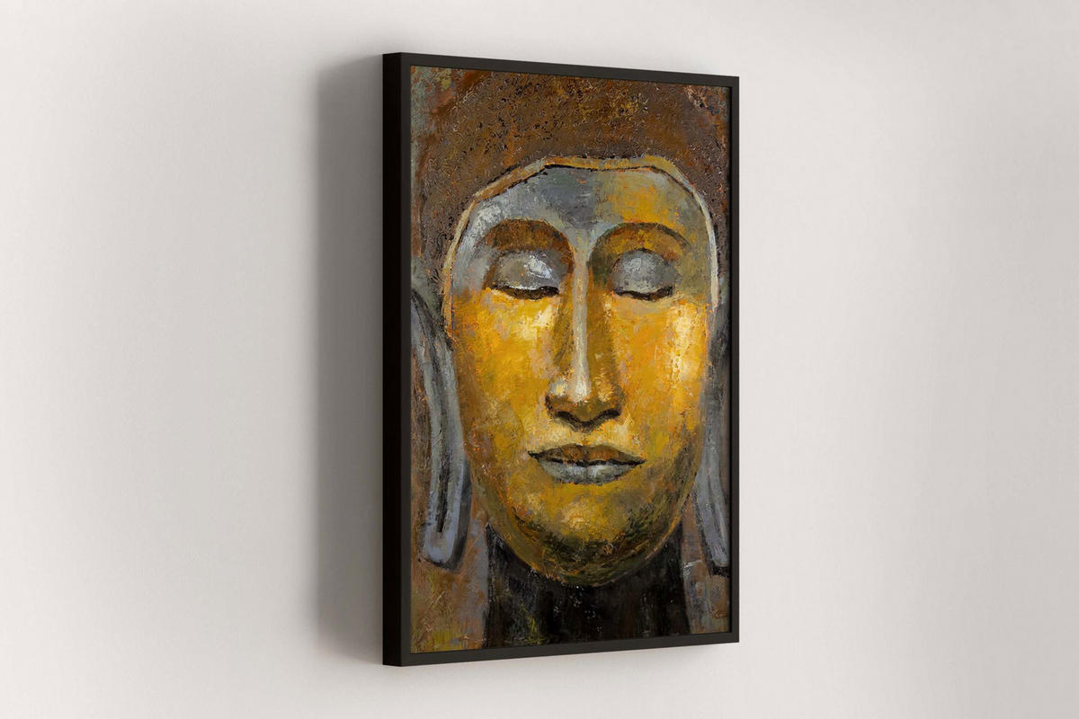 ACRYLBILD HANDGEMALT 75/100 cm - Braun, Holz/Textil (75/100cm) - KUNSTLOFT