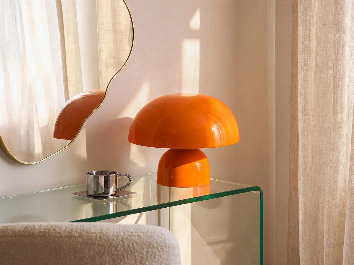 TISCHLAMPE - 31 x 31 - metall - orange Sidney - Orange, Metall (31/31/25cm) - Vente-Unique