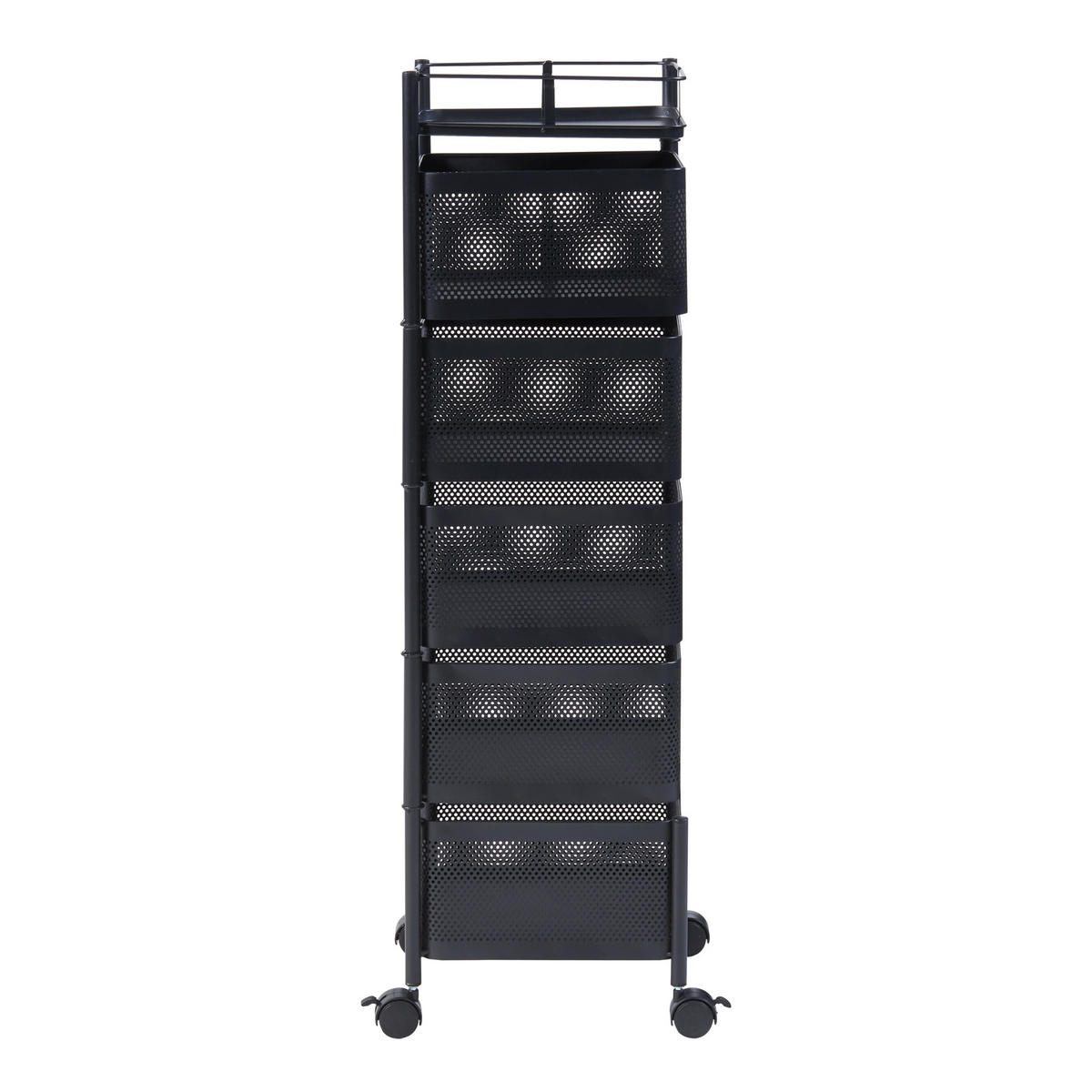 ROLLWAGEN Sunndal - Schwarz, Metall (27/94.5/27cm) - [en.casa]