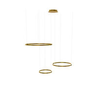 LED-HÄNGELEUCHTE 3er Ring Gold Ø 80 | 60 | 40cm - Goldfarben, Metall (1.3/80/3.3cm) - s.luce