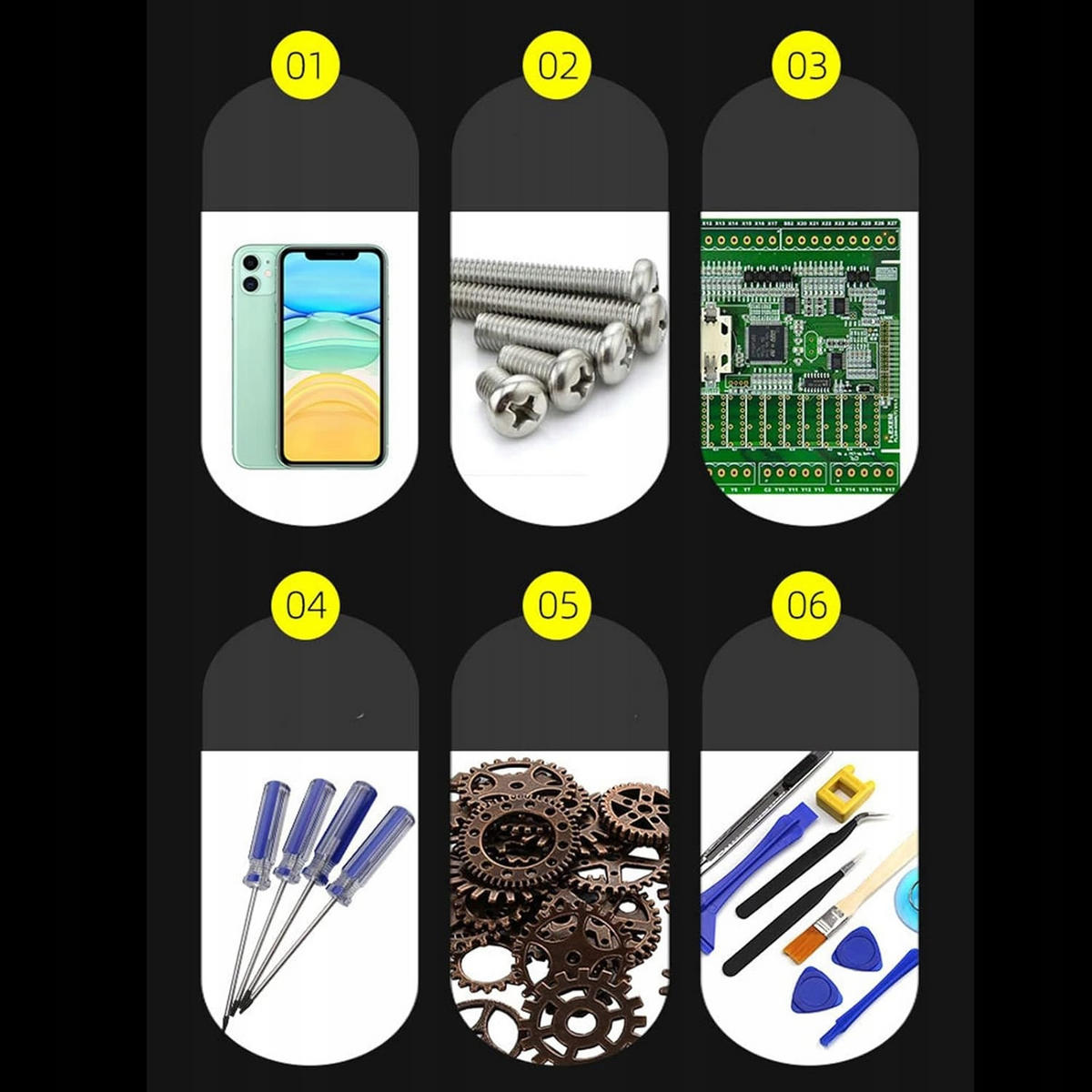 AUFBEWAHRUNGSBOX Universal, Sortierbox für elektronische Bauteile, 2-lagig, PP, transparent, 205 x 100 x 45 mm - Multicolor, Kunststoff/Metall (4/10/19cm)