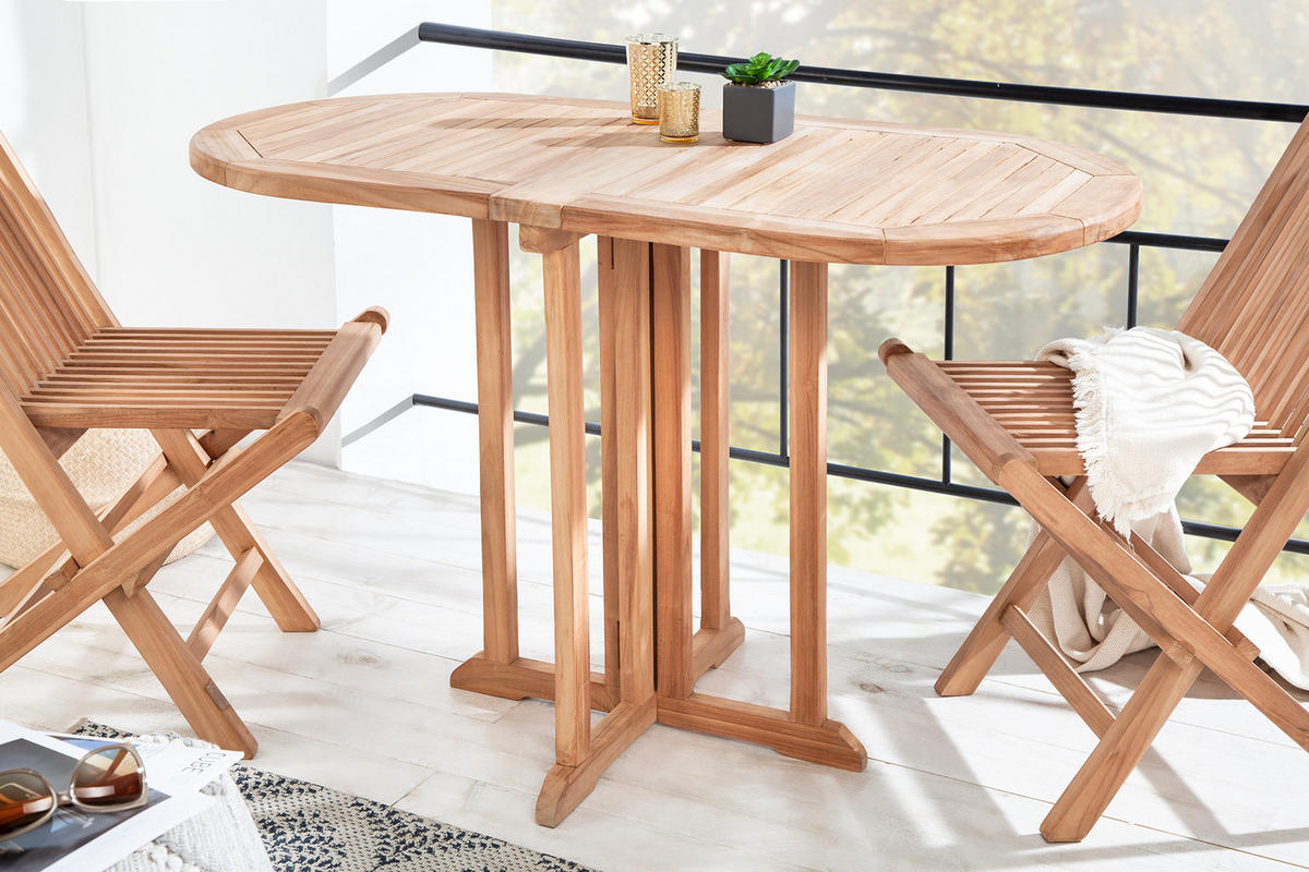 BALKONTISCH EMPIRE TEAK Teakholz Natur 120 cm - Braun, Holz (60/120/75cm) - riess-ambiente