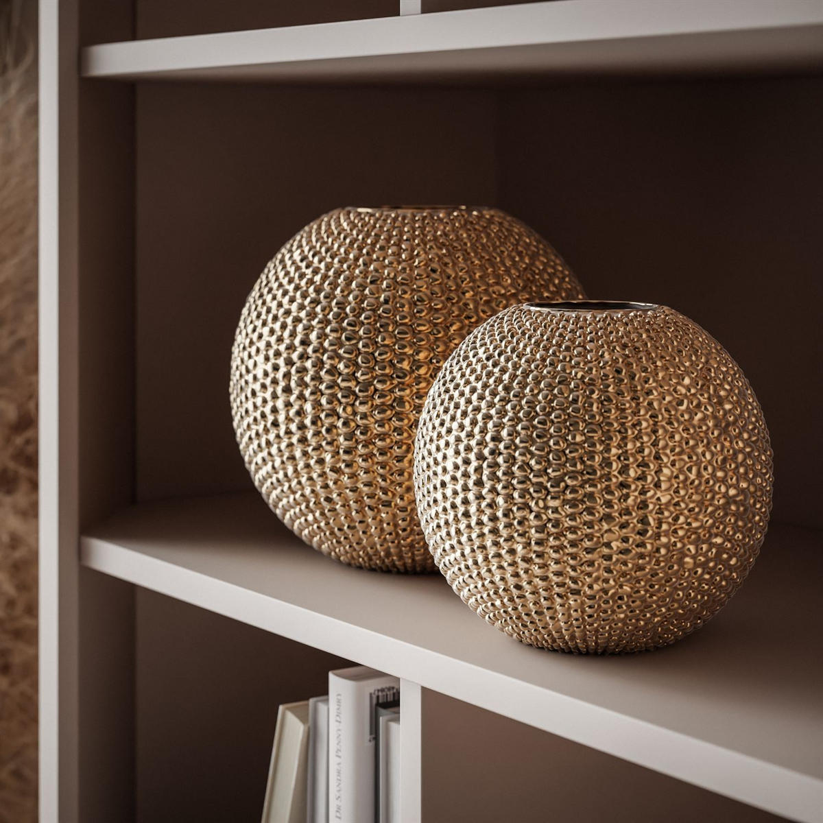 STANDREGAL DESTINY Kaschmir, zweitürig mit offenen Regalböden - Kaschmir, Holzwerkstoff (103/170/39cm) - Lookway