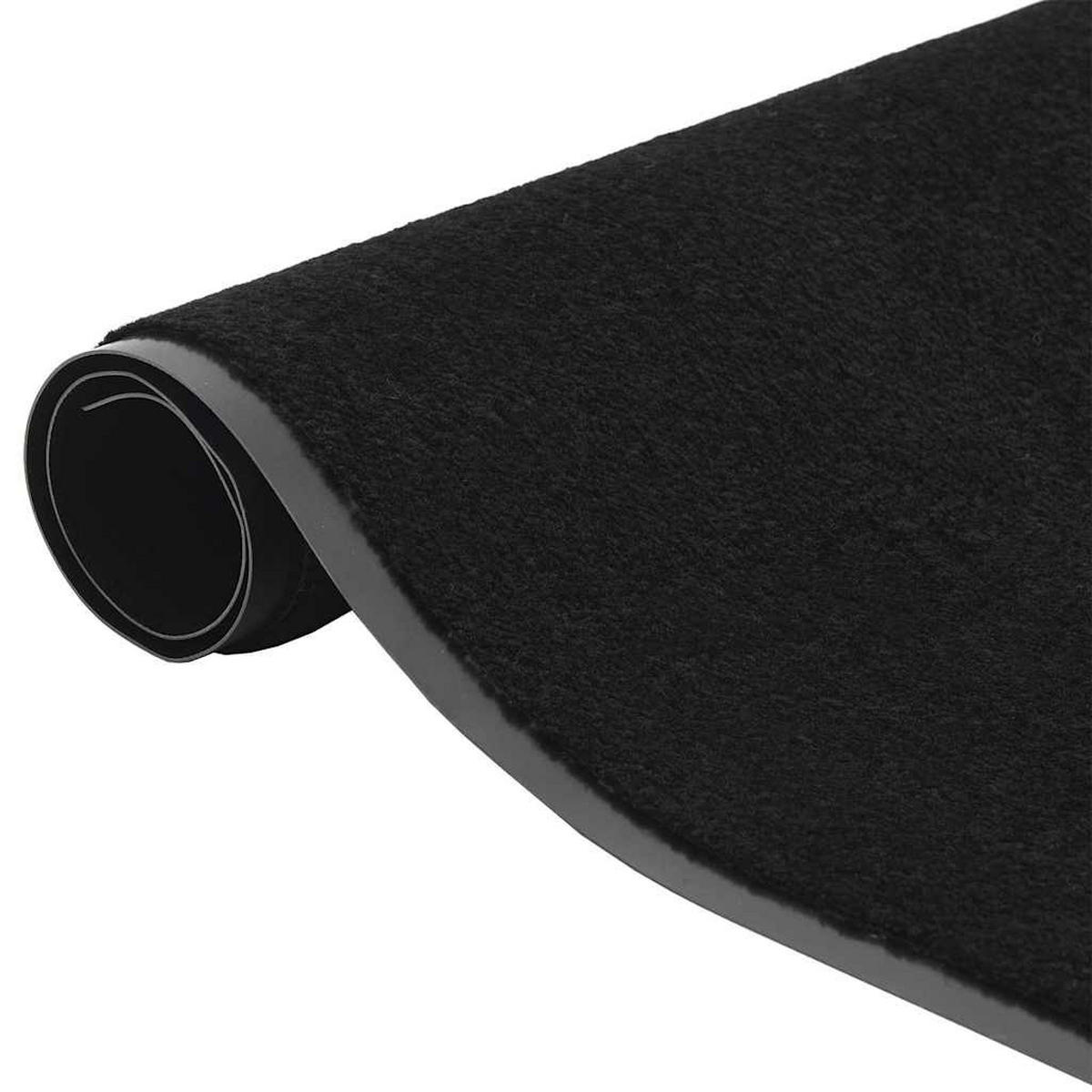 FUSSMATTE Schwarz 60/180 Cm - Schwarz, Kunststoff (180/60cm) - vidaXL