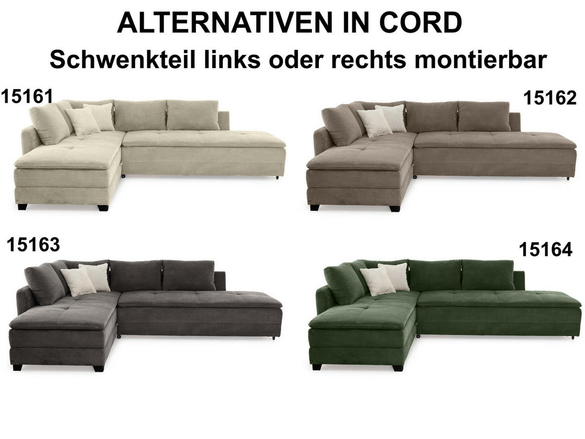 ECKSOFA-DAUERSCHLÄFER Doppelbett 306/223/95 cm Boxspring Federkern Topper, Schwenkteil rechts, Kunstleder Beige+Mikrofaser Grau Braun / 15102 - Chromfarben/Beige, Textil/Metall (306/223cm) - luma-home