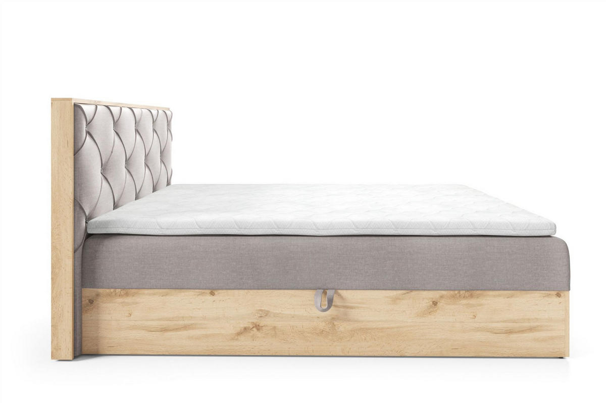BOXBETT Helios Premium - Creme, Holzwerkstoff/Textil (120/200cm) - Fun Möbel