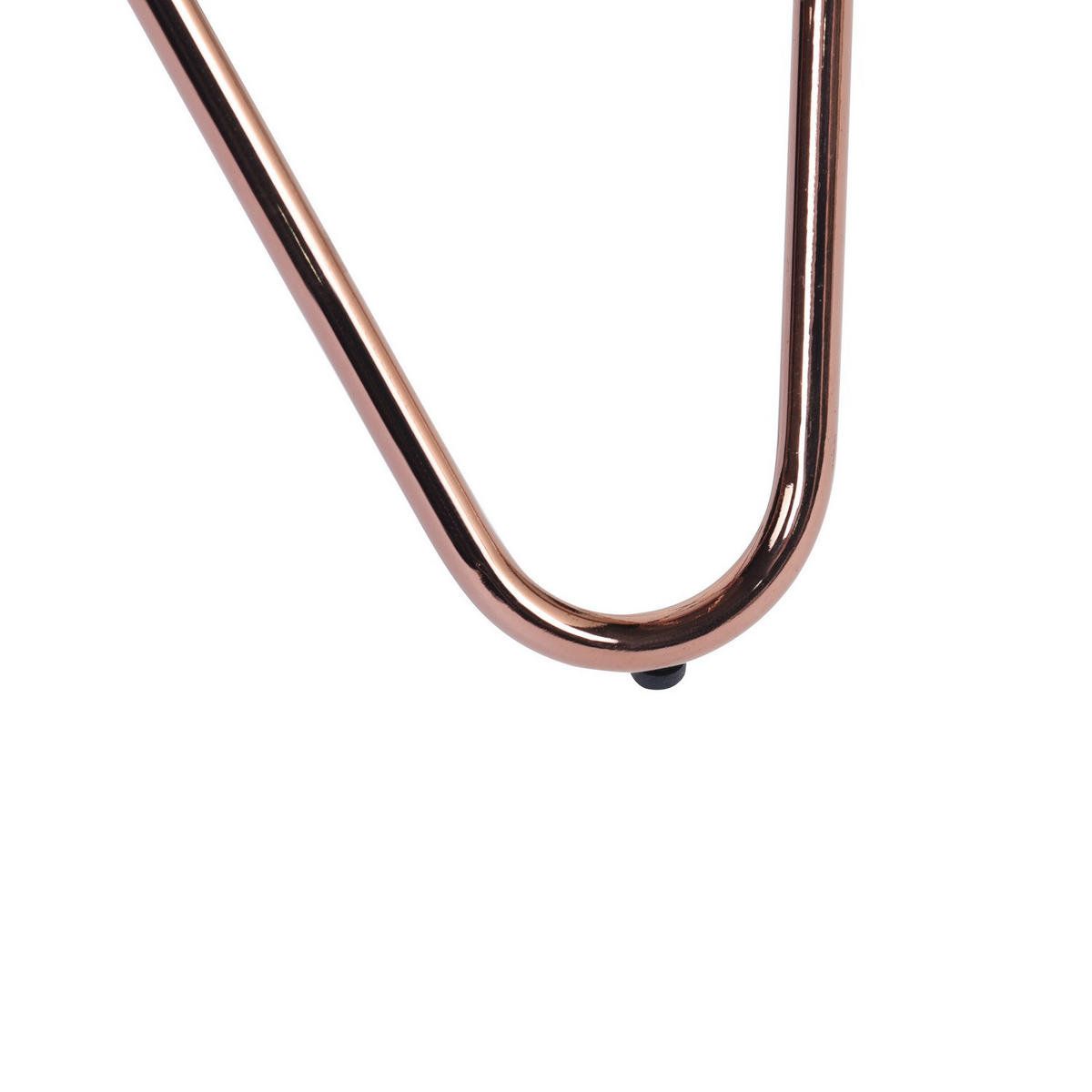 BEISTELLTISCH rundes Glas Roségold - Transparent/Roségold, Glas/Metall (45/45/50cm) - Urban Meuble