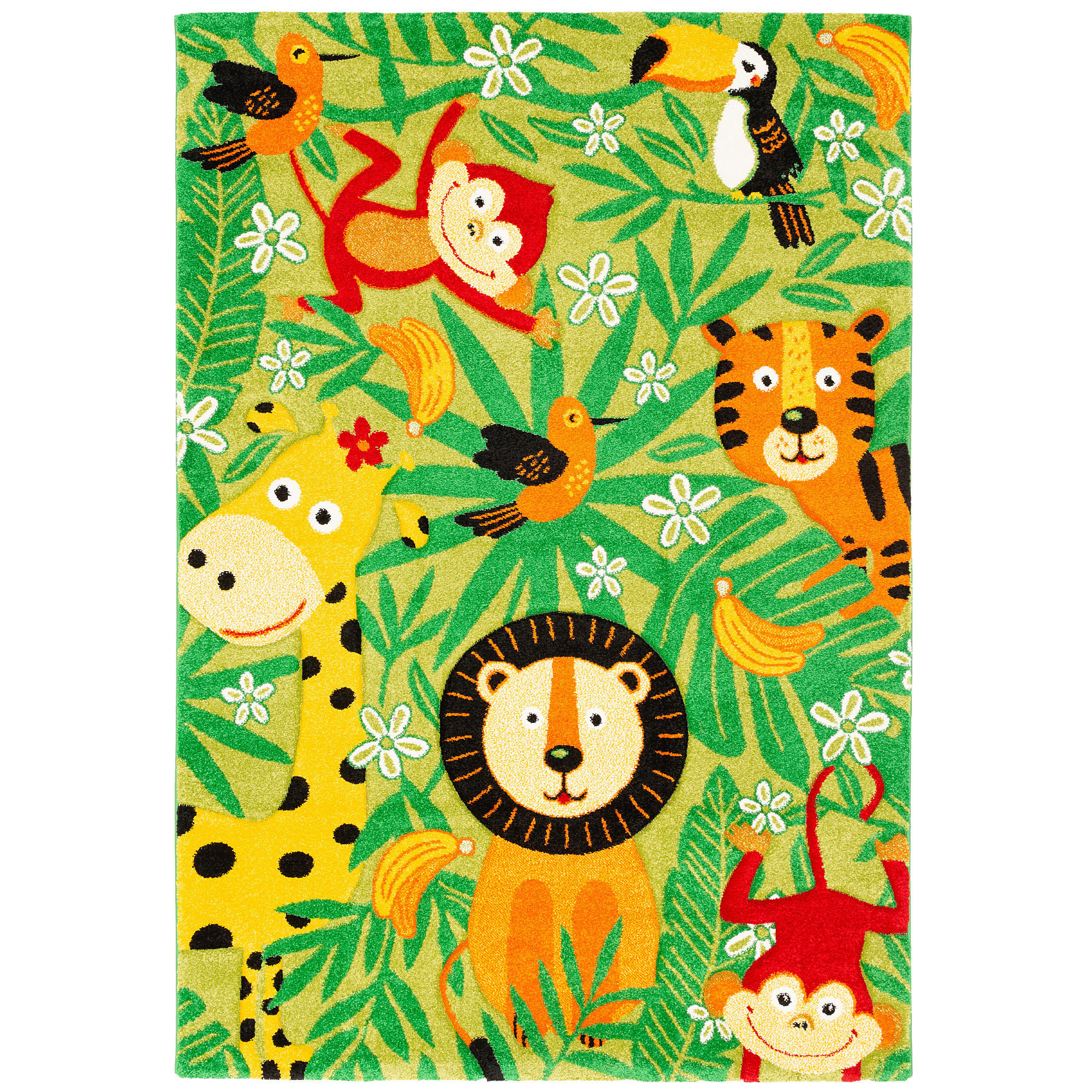 KINDER TEPPICH MAUI KIDS SAFARI - Grün, Textil (120/170cm) - Pergamon