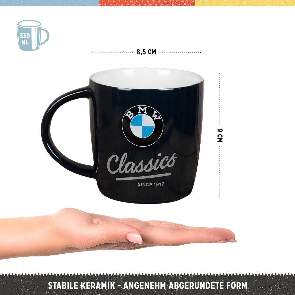 KAFFEETASSE 330 ml BMW Classics - Multicolor, Keramik (0.33L) - Nostalgic-Art