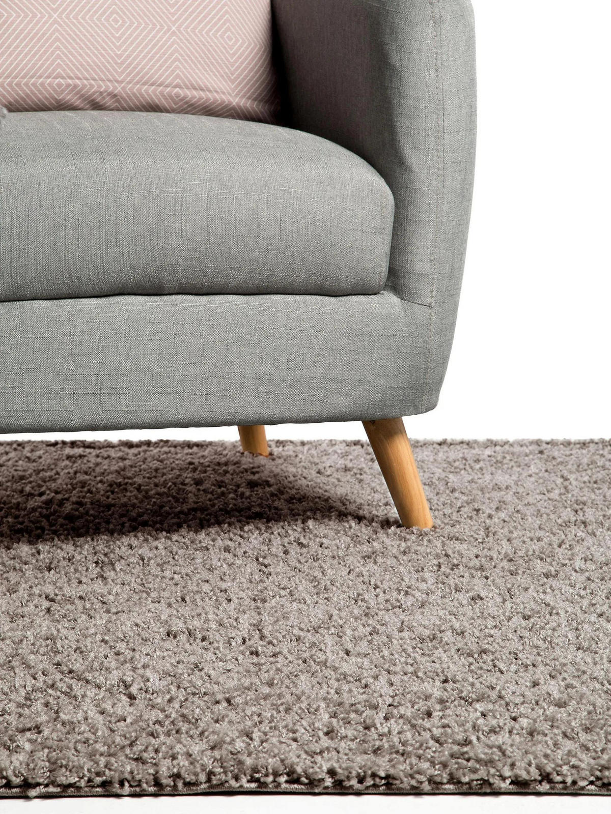 HOCHFLORTEPPICH Swirls Grau 80x150 cm - Grau, Textil (80/150cm) - benuta